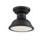 Westinghouse Fixture Ceiling Outdr SemiFlush-Mount 60W Orson 9In Txt, Black Frost Prsm Glass 6113200 - alternate 3